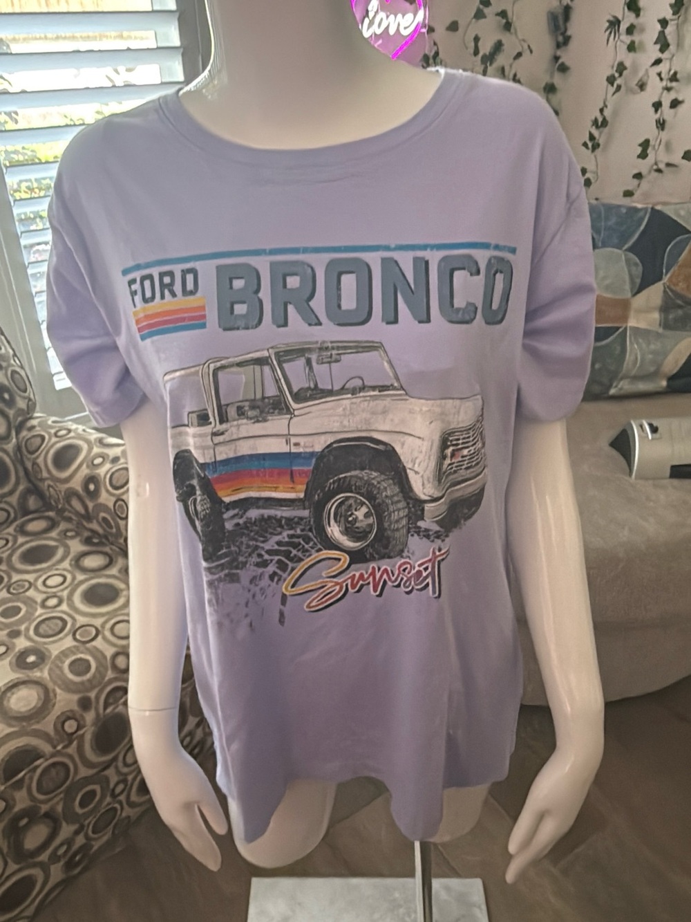 Ford Bronco Lavender Graphic Tee - Ford